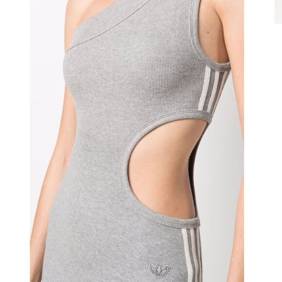 Adidas BLUE VERSION ONE SHOULDER CUT-OUT BODYCON DRESS - Picture 12 of 16